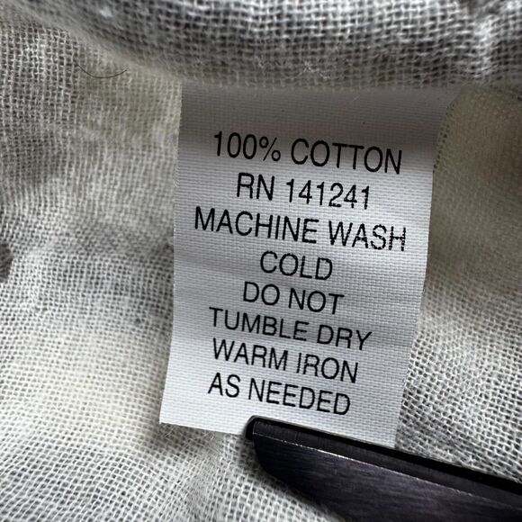 California Tailor Shirt No 1 Womens Large Ivory Plaid Button Down Made in USA - Picture 12 of 12